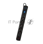 Сетевой фильтр Smartbuy (SBSP-30K-Pro) - 6 роз х3,0 м - черный
