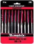 Набор надфилей MATRIX 15835алмазных 140х70х3 10шт master