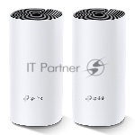 Домашняя Mesh TP-Link Wi-Fi система Deco M4 (1-Pack), 1167 Мбит/с (5 ГГц: до 867 Мбит/с + 2,4 ГГц: до 300 Мбит/с), 2 порта 1000 Мбит/с, 2 встроенные антенны на каждом модуле Deco
