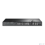 Сетевой коммутатор JetStream 24-port 10/100Mbps + 4-port Gigabit L2 Smart Switch with 24-port PoE+, PoE budget up to 250W, support PoE power management, with abundant L2 features,1U rack mountable, full managed via web UI/CLI/SSH/Telnet/SNMP