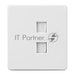 Розетка Kranz ROUND компьютерная двойная RJ45+RJ45 кат6 с/у перламутр