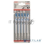 Пилка для лобзика BOSCH T318BF (2.608.634.242)металл, 132мм, шаг 1.8, BiM, 5шт LongLife