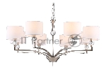 Люстра Ambrella light LH71123/8 SN/WH никель/белый E14/8 max 40W D840*880