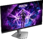 Монитор 26.5" AOC AGON AG276QKD2 QD-OLED 2560x1440, 500 Гц, 0.03 мс, 16:9, 1000 кд/м² (пиковая), DisplayHDR True Black 500, 2×HDMI 2.1, DP 2.1, USB Hub (2×USB-A 3.2 Gen1), 3.5 Jack, динамики (2×5 Вт), Adaptive-Sync, антибликовое покрытие, черно-серый, вид 27
