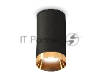 Светильник Ambrella Light XS6323024 SBK/PYG черный песок/золото желтое полированное MR16 GU5.3 (C6323, N6134)