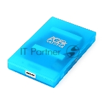 Внешний корпус 2.5"" SATA HDD/SSD AgeStar 3UBCP1-6G (BLUE) USB 3.0, пластик, синий, безвинтовая конструкция