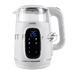 Электрочайник Centek CT-0052 белый, 1.7 л, 2200 Вт, скрытый нагревательный элемент, поддержание температуры