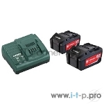 Набор аккумуляторов Metabo в + ЗУ 2 акк 4.0Ач 18В+ЗУ ASC 30-36