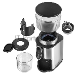 Кофемолка Endever COSTA-1067, 160 Вт, цвет стальной/черный, тип: жерновая, объем контейнера для кофе 250 г,32 степени помола, вид 2