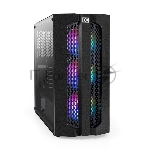 Компьютерный корпус Miditower ExeGate EVO-9205-NPX700 (ATX, БП 700NPX с вент. 12 см, с окном, 1*USB+1*USB 3.0, аудио, 3 вент. 12см с RGb подсветкой)