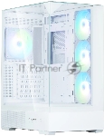 Компьютерный корпус ZALMAN P40 Prism Plus, ATX, белый, WINDOW, 3xCombo (3.5'' or 2.5"), 1xUSB TYPE-C, 2xUSB 3.0, SIDE 3x120мм ARGb, REAR 1x120мм ARGb