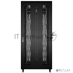 Шкаф серверный напольный Cabeus ND-05C-42U80/100-BK IP20, 42U, 2055х800х1000 мм (ВхШхГ), дверь: перфорация, боковая панель: сплошная, разборный, черный, вид 3