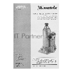 Домкрат гидравлический бутылочный Matrix, 4 т, h подъема 194–372 мм