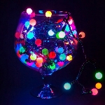 Гирлянда Neon-night "Мультишарики" Ø17,5 мм, 10 м, темно-зеленый ПВХ, 80 диодов, цвет Мультиколор