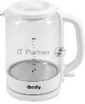 Чайник электрический Domfy DSW-EK304 1.7л. 2200Вт белый (корпус: стекло)