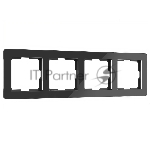 Рамка на 4 поста Acrylic (черный) W0042708