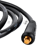 Кабель сварочный ELITECH 0606.000300 3м DX25 16кв мм зажим на массу, вид 4