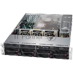 Корпус SUPERMICRO CSE-825TQC-R1K03LPB 8x 3.5" Hot-swap SAS3/ SATA Drive Bays & 2x Fixed 3.5" Drive Bays, 1000W Redundant PWS, SAS3(12 Gbps) HDD support