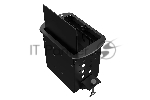 Прямоугольный металлический корпус Wize Pro WRTS-M-4CBOX-B серия M, для модульной системы врезного лючка в стол с убирающейся крышкой для установки до 4 модулей-вставок серии М, черный, вид 3