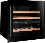 Встраиваемый винный шкаф Climadiff CBI40DB1 чёрный, 70 л, 2 отсека, 36 бут., класс G, вид 3
