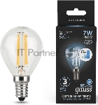 Светодиодная лампа GAUSS 105801207-S LED Filament Шар E14 7W 580lm 4100K step dimmable 1/10/50