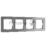 Рамка на 4 поста Acrylic (графит) W0042704