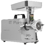 Мясорубка электрическая HOLT HT-MG-010 серый, 3300 Вт, 3.5 кг/мин, реверс, насадки - 4