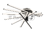 Потолочный светодиодный светильник Ambrella light FL6242 BK черный 135W 3000K-6400K 900*750*230 (ПДУ ИК)