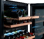 Встраиваемый винный шкаф Climadiff CBI40DB1 чёрный, 70 л, 2 отсека, 36 бут., класс G, вид 4