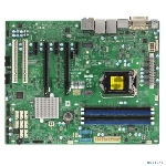 Материнская плата Supermicro MBD-X11SAE-B, LGA1151, Intel C236, 4xDDR4, 8xSATA, 1xM.2, 2xPCIe 3.0 x16, 3xPCIe 3.0 x1, 2xPCI, 2x1Gb LAN, 2xUSB-A 2.0, 2xUSB-A 5Gbps, 2xUSB-A 10Gbps, 1xDVI-D, 1xDP, 1xHDMI, COM-порт, ATX