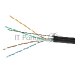 Кабель Cablexpert Россия UPC-5051E-4-CU-OUTR, UTP outdoor 4x2x0.51 на тросу, медный, кат.5e, однож., 305м, coil, черный