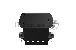 Прямоугольный металлический корпус Wize Pro WRTS-M-4CBOX-B серия M, для модульной системы врезного лючка в стол с убирающейся крышкой для установки до 4 модулей-вставок серии М, черный, вид 5