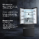 Холодильник Tesler RFD-427BI графит глянцевый двухкамерный 250/142л морозилка сбоку, No Frost, Side by Side, вид 6