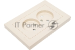 Розетка 2-м СП AtlasDesign 16А IP20 без заземл. защ. шторки в сборе беж. SE ATN000222