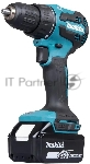 Дрель-шуруповерт Makita DDF490SF1J, 18 В, 3 Ач, 50 Нм, бесщеточный