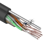 Кабель витая пара Rexant UTP 4PR 24AWG, cat.5e наружный (OUTDOOR) + ТРОС*1 (бухта 305 м)