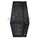 Корпус ПК без блока питания Case SAMA S50 Black, Midi-Tower, TG, 4x120mm ARGB, 2xUSB 3.0 + 1xUSB 3.2 Type-C, ATX, mATX, mITX Black