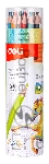 Карандаши цветные Deli EC112-24 Enovation, трехгранный профиль, пластик 24 цвета, картонный тубус (24шт), вид 7