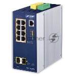 Коммутатор PLANET IGS-10020PT, 8×1 Гбит/с PoE + 2×2.5 Гбит/с SFP, управляемый