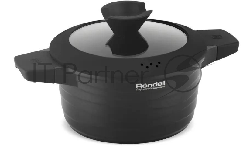 Кастрюля Rondell Walzer RDA-766, 4.7 л, 24 см, с крышкой, черный