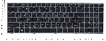 Клавиатура для ноутбука Lenovo IdeaPad B5400 M5400 черная с серебристой рамкой