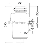 Измельчитель пищевых отходов Kuppersberg WS 750 B, High-Tech, мощность 750 Вт, 3800-4200 об/мин, защита от перегрева, авто выключение, DC мотор, шумоизоляция, уровень шума 70 дБ, черный