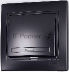 Выключатель 1-кл. 1п СП Мира 10А IP20 со вставкой черный бархат LEZARD 701-4242-100