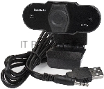 Веб-камера ExeGate BlackView C525 HD 1280x720, 30 кадр/с, USB Type-A, микрофон (шумоподавление), шторка приватности, универсальное крепление