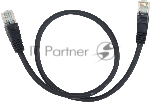 Патч-корд Buro UTP 4 пары cat5E CCA molded 0.25м черный RJ-45 (m)-RJ-45 (m) (упак.:1шт)