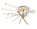 Потолочный светодиодный светильник Ambrella light FL6244 GD золото 125W 3000K-6400K+RGB 900*750*230 (ПДУ ИК)
