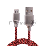 Кабель USB ACD-Titan MicroUSB - USB-A Нейлон, 1м, красно-черный