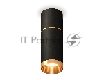 Светильник Ambrella Light XS6323062 SBK/PYG черный песок/золото желтое полированное MR16 GU5.3 (C6302, A2062, C6323, N6134)