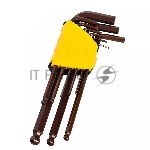 Ключ Deli Набор шестигранных ключей с шаром удлиненных Deli DL230709G 9 шт S2, размеры 1,5,2,2,5,3,4,5,6,8,10мм, пластиковый держатель