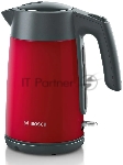 Чайник Bosch TWK7L464, 1.7л, 2400 Вт., нерж.сталь, покрытая эмалью, красный,шкала уровня воды